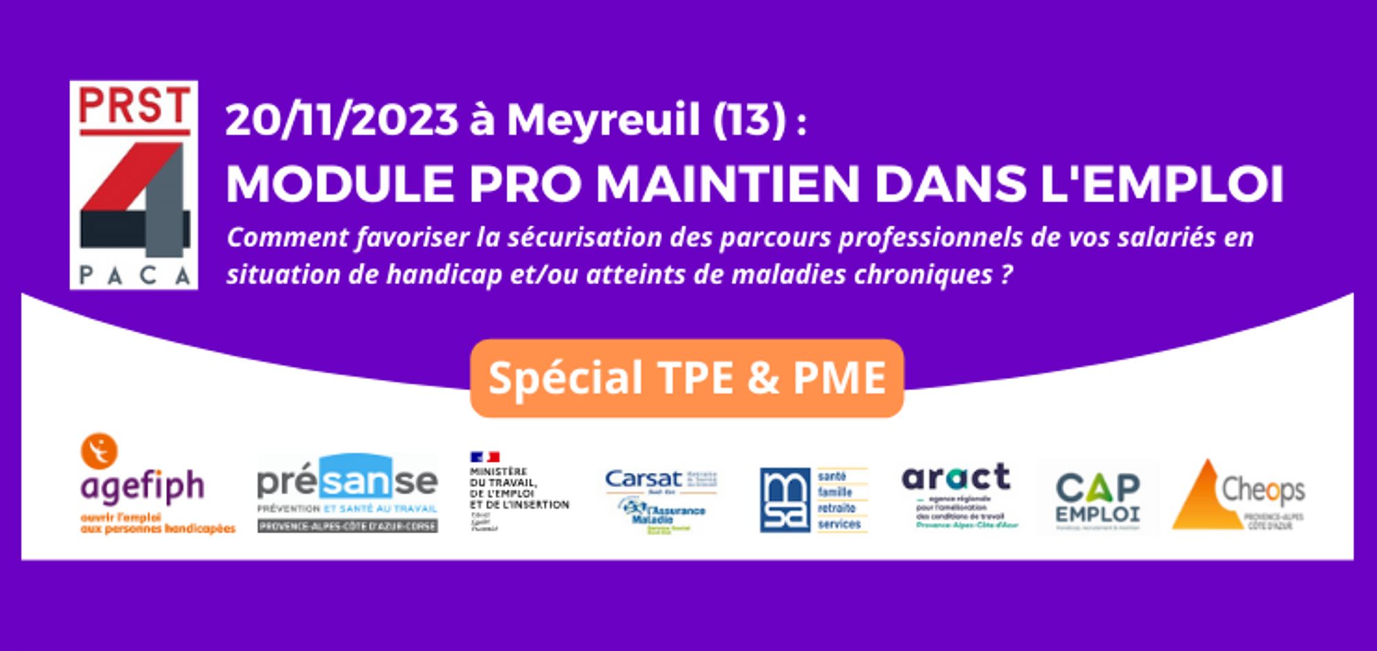 TPE/PME : inscrivez-vous au Module Pro "Maintien dans l'emploi"