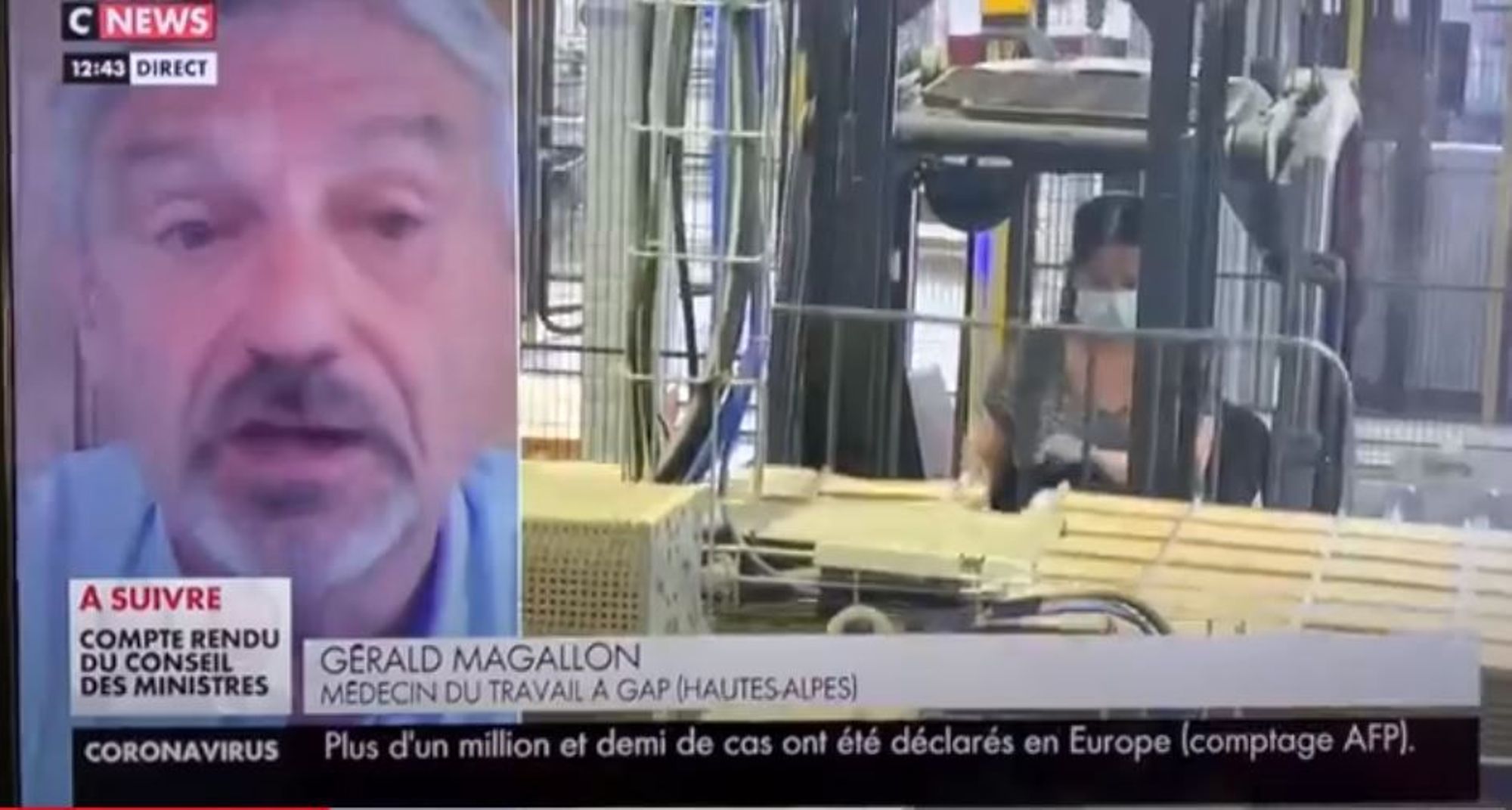 [02/05/2020] CNEWS : Covid-19 et interview du Dr Magallon (médecin du travail au GEST 05)