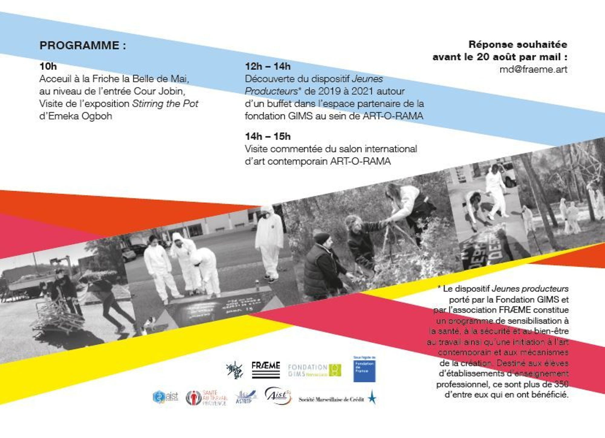 Exposition "Jeunes producteurs" : sensibilisation à la santé/sécurité au travail et initiation à l'art contemporain