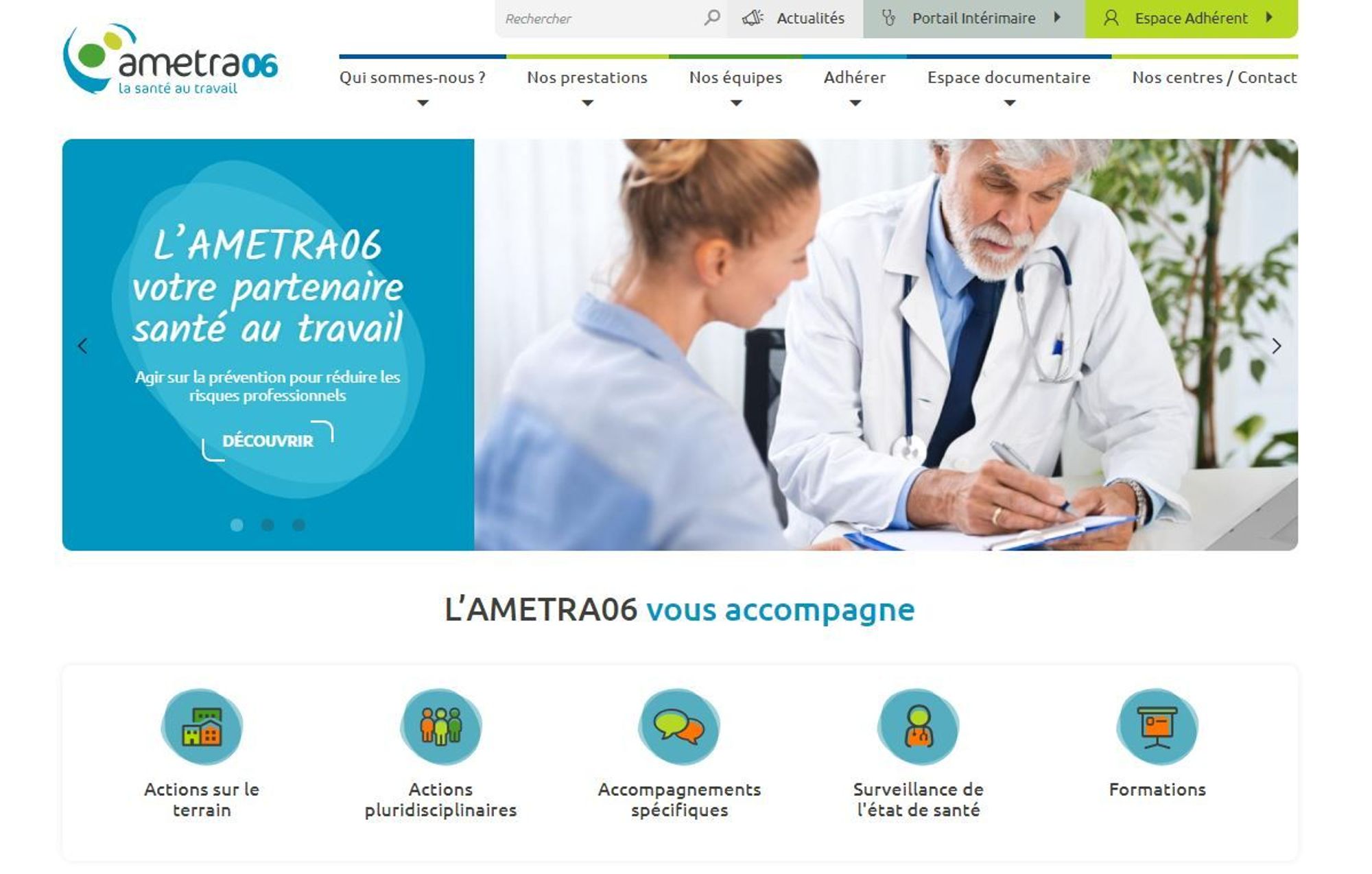 Nouveau site web pour l'AMETRA 06