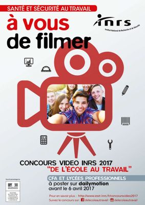 Affiche du concours 2017 "De l'école au travail, à vos vidéos"