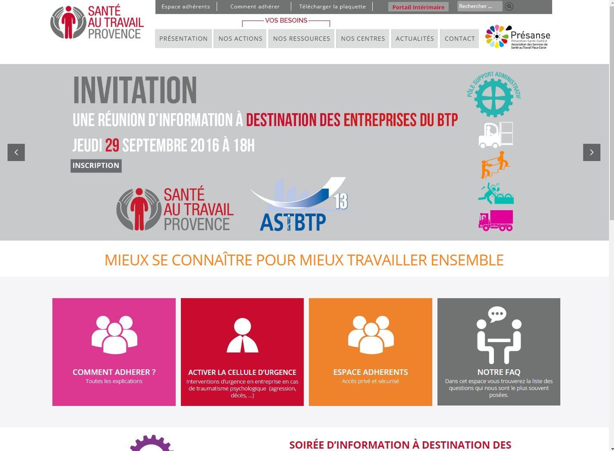 STP affiche un nouveau site web