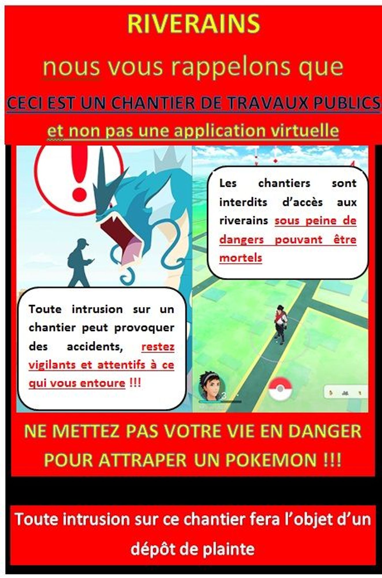Pokémon Go inquiète le BTP