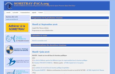 Page d'accueil du site Sometrav Paca