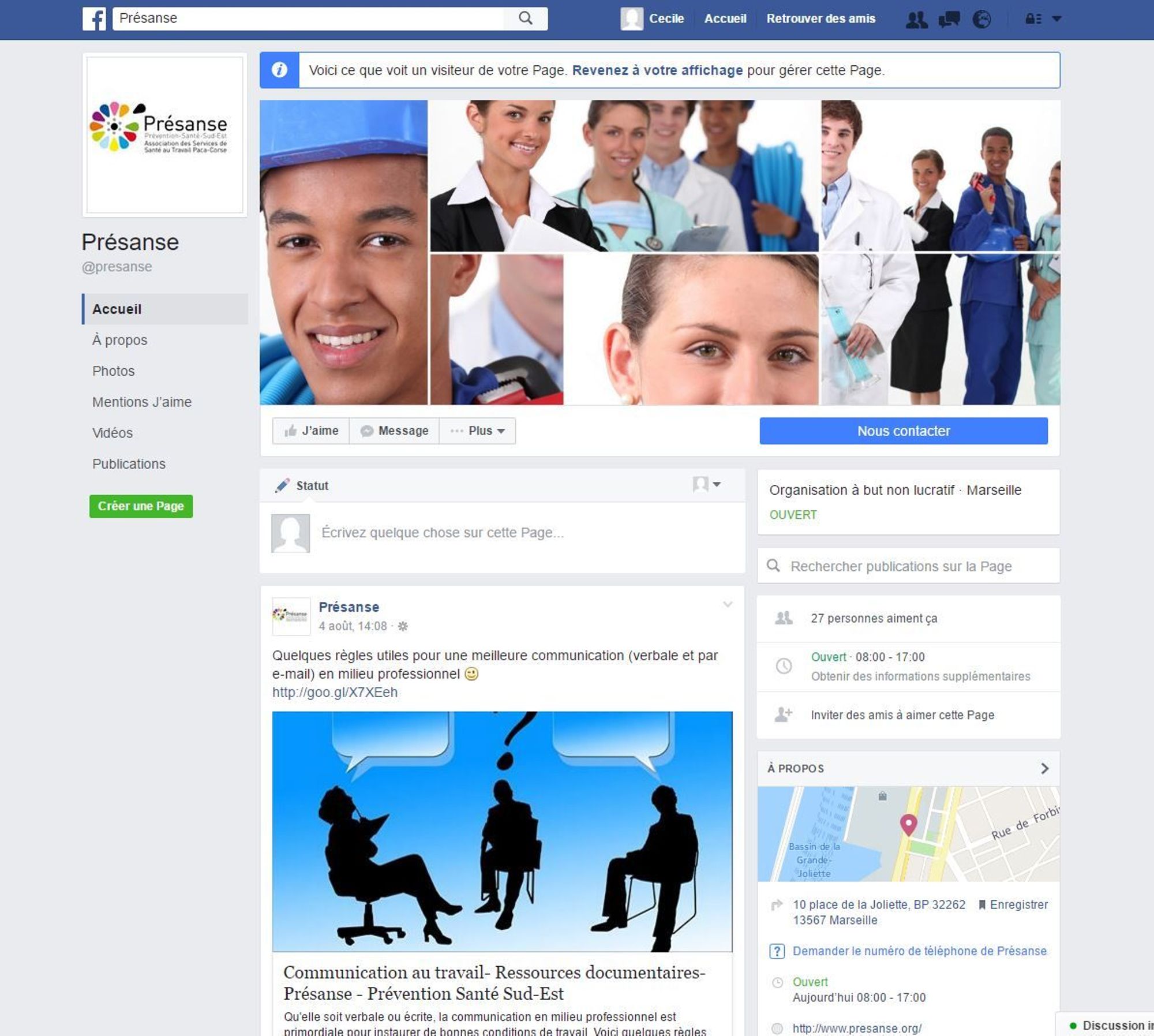 Retrouvez Présanse sur les réseaux sociaux